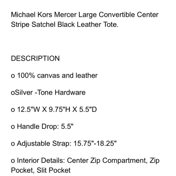 Michael Kors black handbag with silver metallic design and signature MK … - Picture 10 of 10